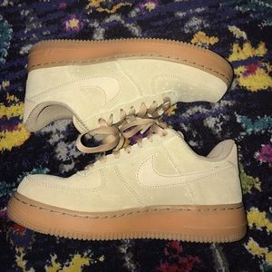 Tan Nike AF1 Sneakers